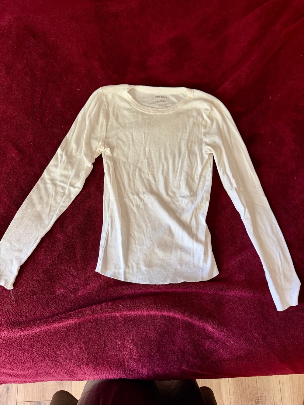wild fable White Long Sleeve Ribbed Tee